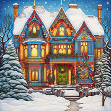 Load image into Gallery viewer, Snow Cabin - Full Round Drill Diamond Painting 30*30CM
