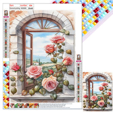 Load image into Gallery viewer, Window Rose - Full Square Drill Diamond Painting 30*40CM
