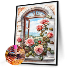 Load image into Gallery viewer, Window Rose - Full Square Drill Diamond Painting 30*40CM
