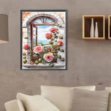 Load image into Gallery viewer, Window Rose - Full Square Drill Diamond Painting 30*40CM
