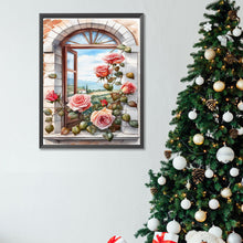 Load image into Gallery viewer, Window Rose - Full Square Drill Diamond Painting 30*40CM
