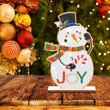 Load image into Gallery viewer, Christmas Wooden Diamond Art Tabletop Decorations for Office Decor(Xmas Snowman)
