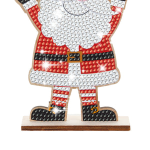 Christmas Wooden Diamond Art Tabletop Decorations for Office Decor (Santa)