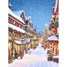 Load image into Gallery viewer, Christmas Snow Scene - Full Round Drill Diamond Painting 30*40CM
