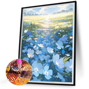 Brilliant Sea Of Flowers - Full Round Drill Diamond Painting 30*40CM