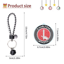 Load image into Gallery viewer, Double Sided Rhinestone Painting Keychain Pendant (Charlton Athletic F.C.)
