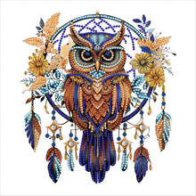 Load image into Gallery viewer, Owl Dream Catcher 30*30CM Partial Special Shaped Drill Diamond Painting
