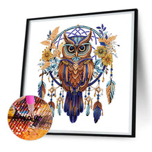 Load image into Gallery viewer, Owl Dream Catcher 30*30CM Partial Special Shaped Drill Diamond Painting
