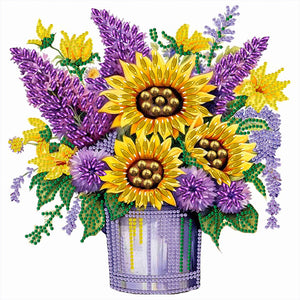 Sunflower Lavender - Special Shaped Drill Diamond Painting 30*30CM