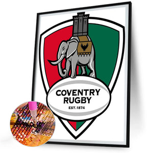 Coventry Rugby Club Word - Full Round Drill Diamond Painting 30*40CM