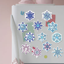 Load image into Gallery viewer, 12PCS Diamond Painting Magnets Refrigerator for Adult Kid Fridge Car (Snowflake)
