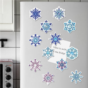 12PCS Diamond Painting Magnets Refrigerator for Adult Kid Fridge Car (Snowflake)