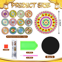 Load image into Gallery viewer, 12PCS Diamond Painting Magnets Refrigerator for Adult Kid Fridge Car (Mandala)
