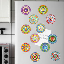 Load image into Gallery viewer, 12PCS Diamond Painting Magnets Refrigerator for Adult Kid Fridge Car (Mandala)
