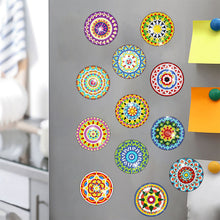 Load image into Gallery viewer, 12PCS Diamond Painting Magnets Refrigerator for Adult Kid Fridge Car (Mandala)
