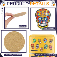 Load image into Gallery viewer, 12PCS Diamond Painting Magnets Refrigerator for Adults Kids Fridge Car (Skull)
