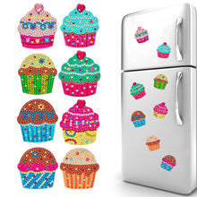 Load image into Gallery viewer, 8PCS Diamond Painting Magnets Refrigerator for Adults Kids Fridge (Dessert Cake)
