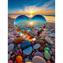 Load image into Gallery viewer, Dream Beach Love Stone - Full Round Drill Diamond Painting 30*40CM
