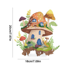 Load image into Gallery viewer, Mushroom House Round Diamond Painting Tabletop Ornaments for Office Decor (#1)
