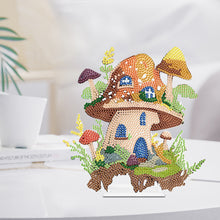 Load image into Gallery viewer, Mushroom House Round Diamond Painting Tabletop Ornaments for Office Decor (#1)
