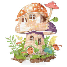 Load image into Gallery viewer, Mushroom House Round Diamond Painting Tabletop Ornaments for Office Decor (#2)
