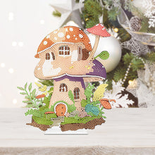 Load image into Gallery viewer, Mushroom House Round Diamond Painting Tabletop Ornaments for Office Decor (#2)
