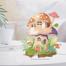 Load image into Gallery viewer, Mushroom House Round Diamond Painting Tabletop Ornaments for Office Decor (#2)
