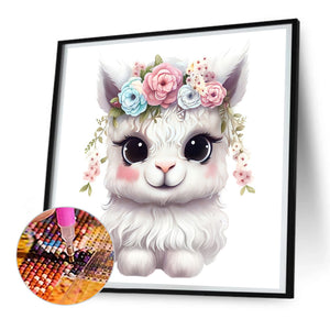 Flower Animal Bunny - Full Round Drill Diamond Painting 30*30CM