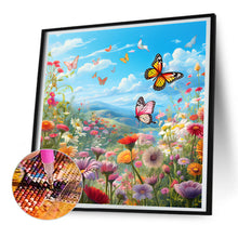 Load image into Gallery viewer, Garden Flowers Butterflies - Full Round Drill Diamond Painting 30*30CM
