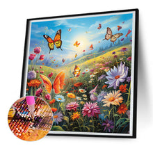 Load image into Gallery viewer, Garden Flowers Butterflies - Full Round Drill Diamond Painting 30*30CM
