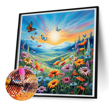 Load image into Gallery viewer, Garden Flowers Butterflies - Full Round Drill Diamond Painting 30*30CM
