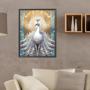 Gorgeous Peacock - Full Round Drill Diamond Painting 30*40CM