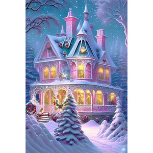 Snow Castle - Full Round Drill Diamond Painting 40*60CM