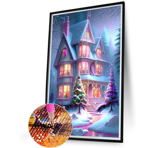 Snow Castle - Full Round Drill Diamond Painting 40*60CM