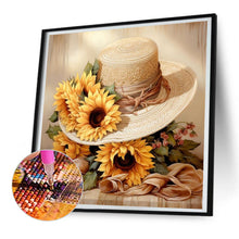 Load image into Gallery viewer, Straw Hat Sunflower - Full Round Drill Diamond Painting 30*30CM
