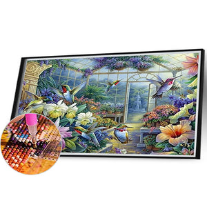 Glass Garden - Full AB Round Drill Diamond Painting 55*40CM