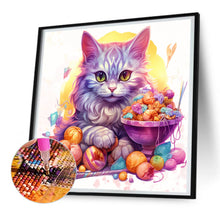 Load image into Gallery viewer, Candy Cat - Full Round Drill Diamond Painting 30*30CM
