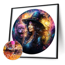 Load image into Gallery viewer, Witch And Wolf - Full Round Drill Diamond Painting 30*30CM
