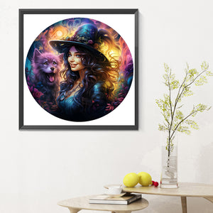 Witch And Wolf - Full Round Drill Diamond Painting 30*30CM