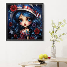 Load image into Gallery viewer, Cartoon Flag Girl - Full Round Drill Diamond Painting 30*30CM
