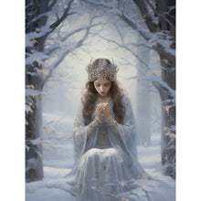 Load image into Gallery viewer, Winter Snow Angel - Full Round Drill Diamond Painting 30*40CM
