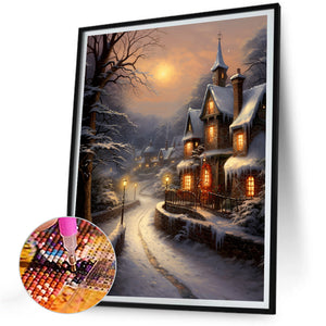 Winter Village - Full Round Drill Diamond Painting 30*40CM