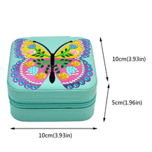 Load image into Gallery viewer, Butterfly PU Leather Special Shaped Diamond Painting Jewelry Organizer (Green)
