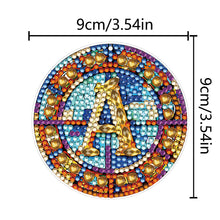 Load image into Gallery viewer, A-Z 26 Letters Double Sided Special Shape Diamond Painting Keychain Pendant (A)
