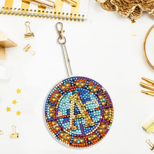 Load image into Gallery viewer, A-Z 26 Letters Double Sided Special Shape Diamond Painting Keychain Pendant (A)

