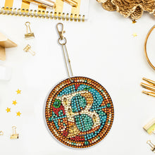 Load image into Gallery viewer, A-Z 26 Letters Double Sided Special Shape Diamond Painting Keychain Pendant (B)
