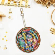 Load image into Gallery viewer, A-Z 26 Letters Double Sided Special Shape Diamond Painting Keychain Pendant (D)

