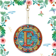 Load image into Gallery viewer, A-Z 26 Letters Double Sided Special Shape Diamond Painting Keychain Pendant (E)
