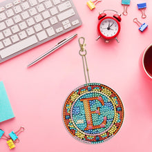 Load image into Gallery viewer, A-Z 26 Letters Double Sided Special Shape Diamond Painting Keychain Pendant (E)
