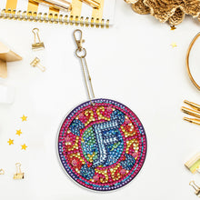 Load image into Gallery viewer, A-Z 26 Letters Double Sided Special Shape Diamond Painting Keychain Pendant (F)
